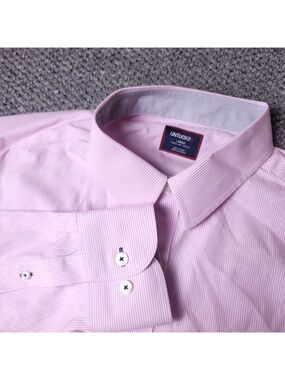 UNTUCKit Shirt Mens L Large Slim Pink Long Sleeve Button Striped Cotton